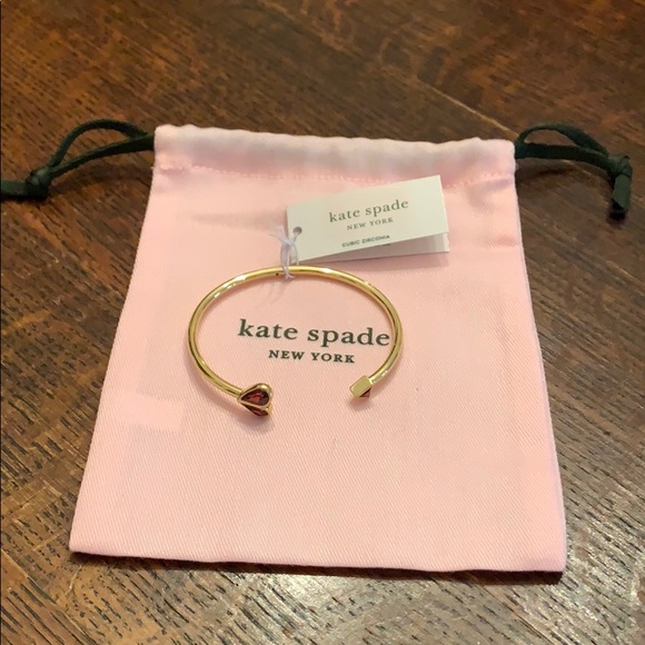 Kate Spade Rock Solid Bracelet in Ruby/Gold NWT ♠️ - Picture 2 of 5